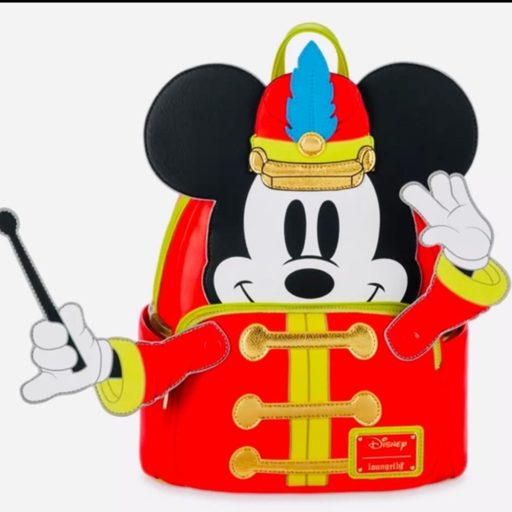Loungefly  Mickey Mouse band, liter, movable, arms, backpack, still in bag NWT